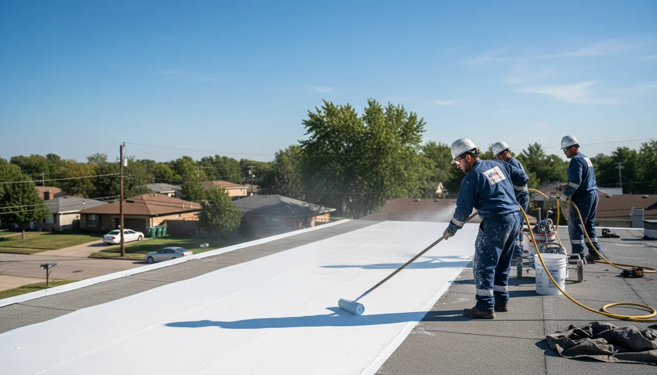 Commercial roof coating in Christine, TX near me